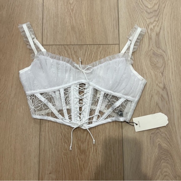 For Love And Lemons Tops - For Love And Lemons white corset top XS